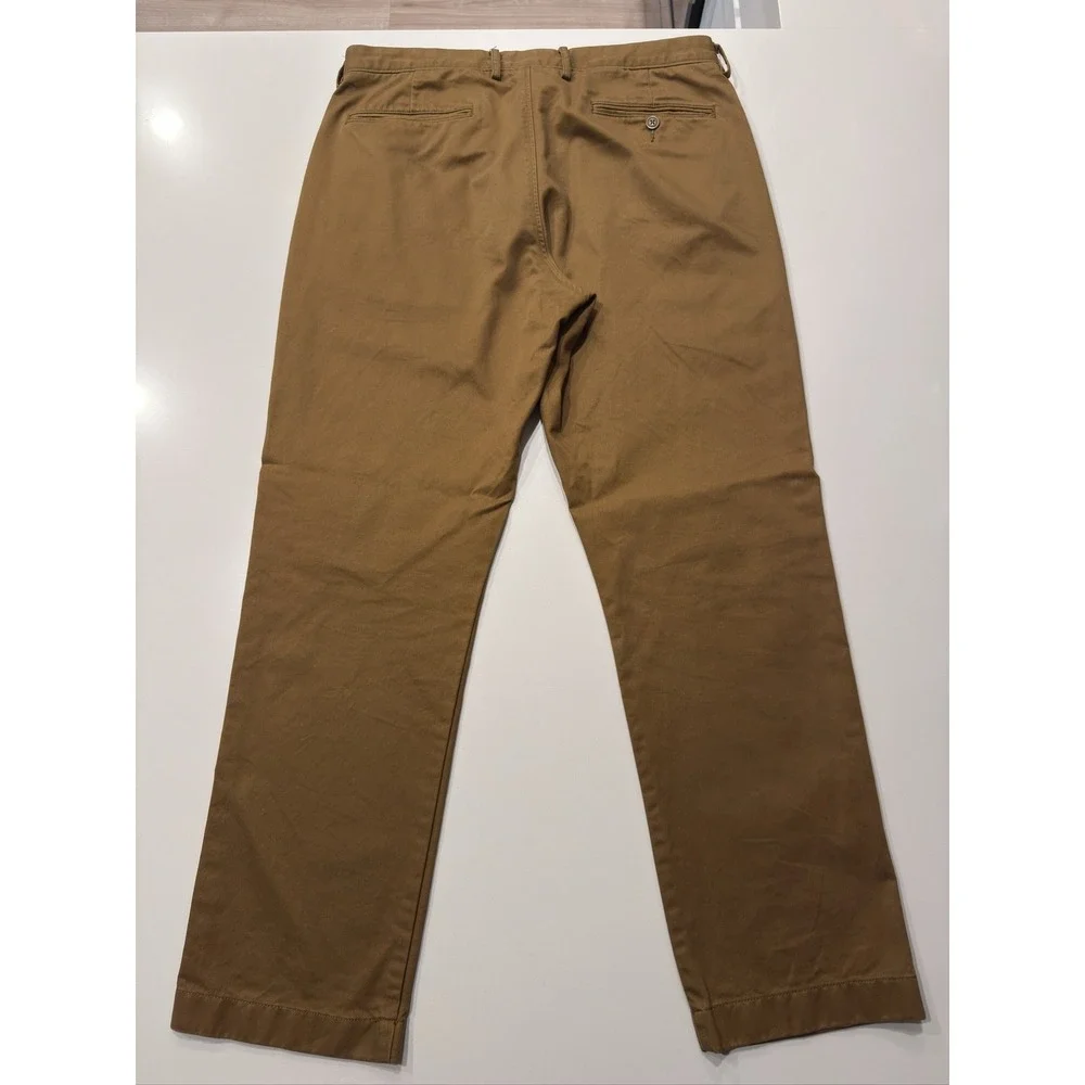 J.Crew Broken In Mens Urban Slim Pants 34x30 Brown 100% Cotton Chinos